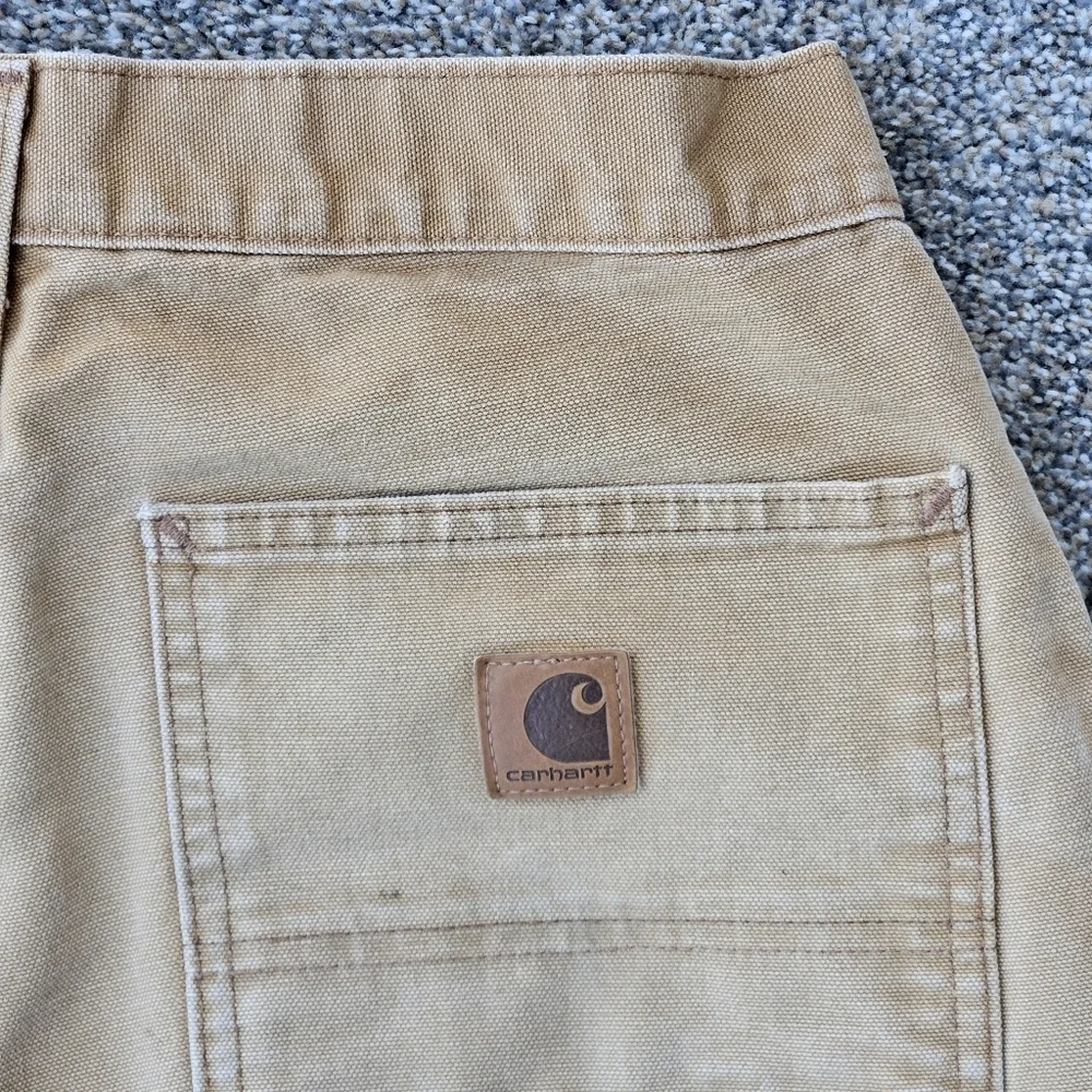 Carhartt B11-BRN Canvas Carpenter Pants Workwear Loose Original Fit Mens 31x32